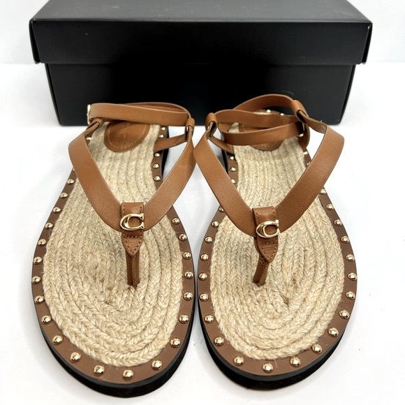 COACH SANDALS, “GRACEY LEATHER “PENNY” COLOR, WOMENS SIZE 6 B, EUR 36.5 B - Picture 4 of 16